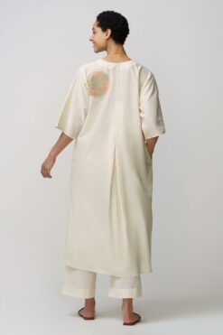 CAFTAN DRESS MUSLIN CHAKRI DESIGN APPLIQUE