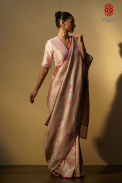 Saree georgette shikarga saman pink multi mina