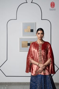 Cape velvet burnt peach chand buti