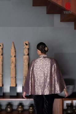 Shikargha silk brocade cape